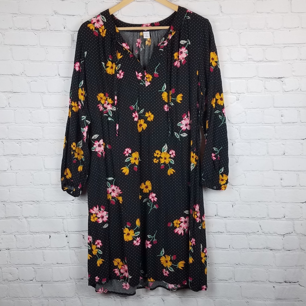 Old Navy Floral Polka Dot Flowy Dress